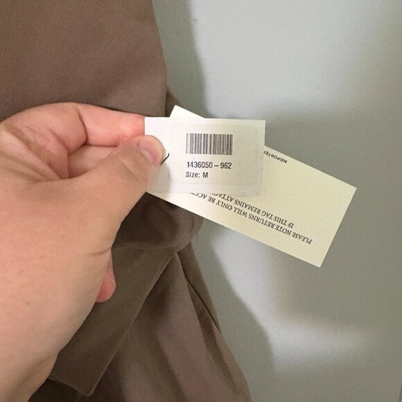 NWT Fear of God Essentials Wood Long Coat Medium Brown Long Trench - Picture 9 of 16